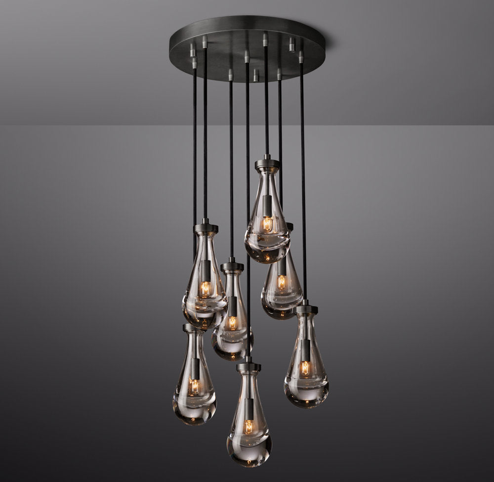 WOMO Raindrop Glass Round Chandelier – Ava