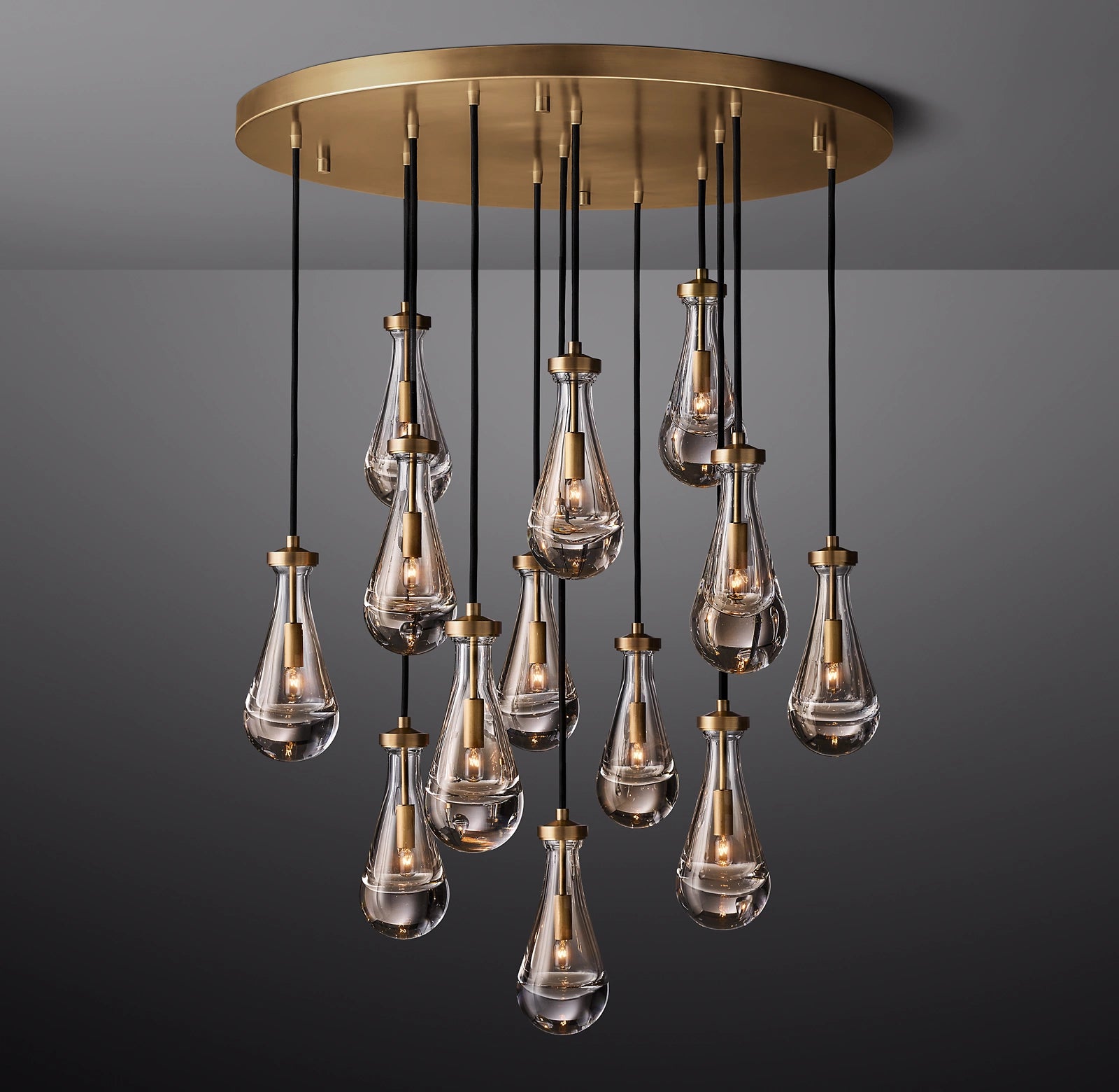 WOMO Raindrop Glass Round Chandelier – Ava