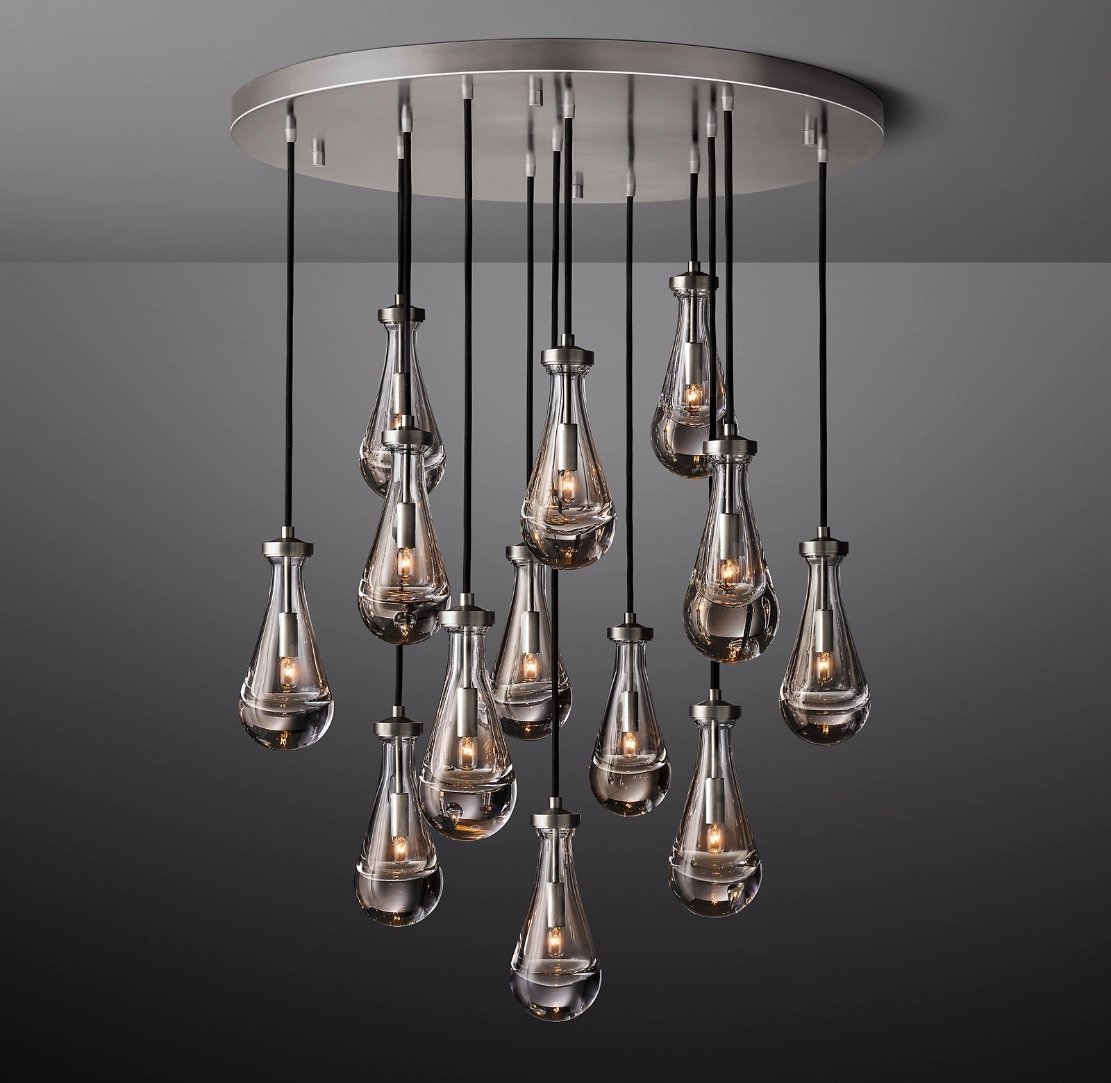 WOMO Raindrop Glass Round Chandelier – Ava