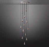 WOMO Raindrop Glass Round Chandelier – Ava