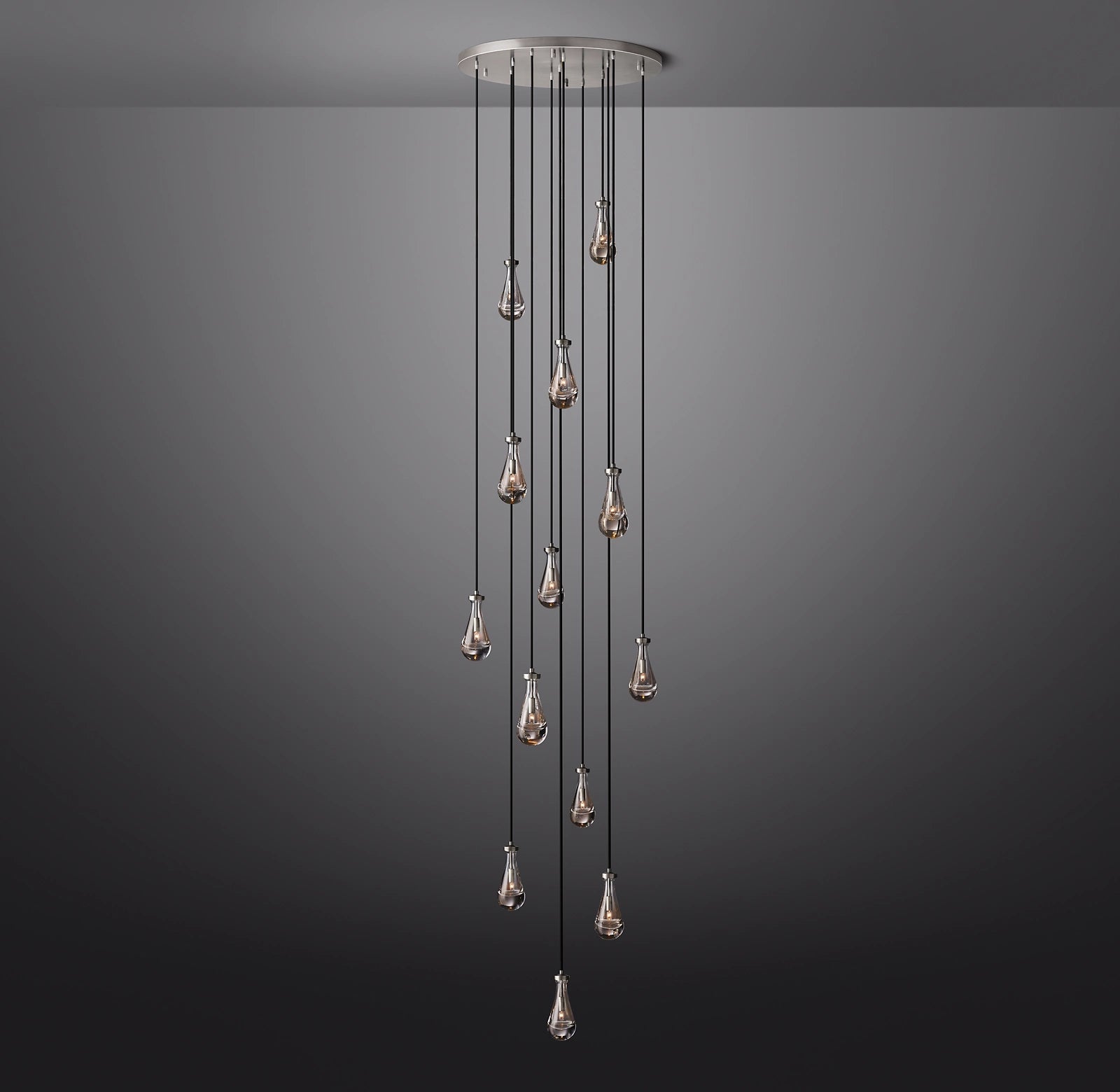 WOMO Raindrop Glass Round Chandelier – Ava