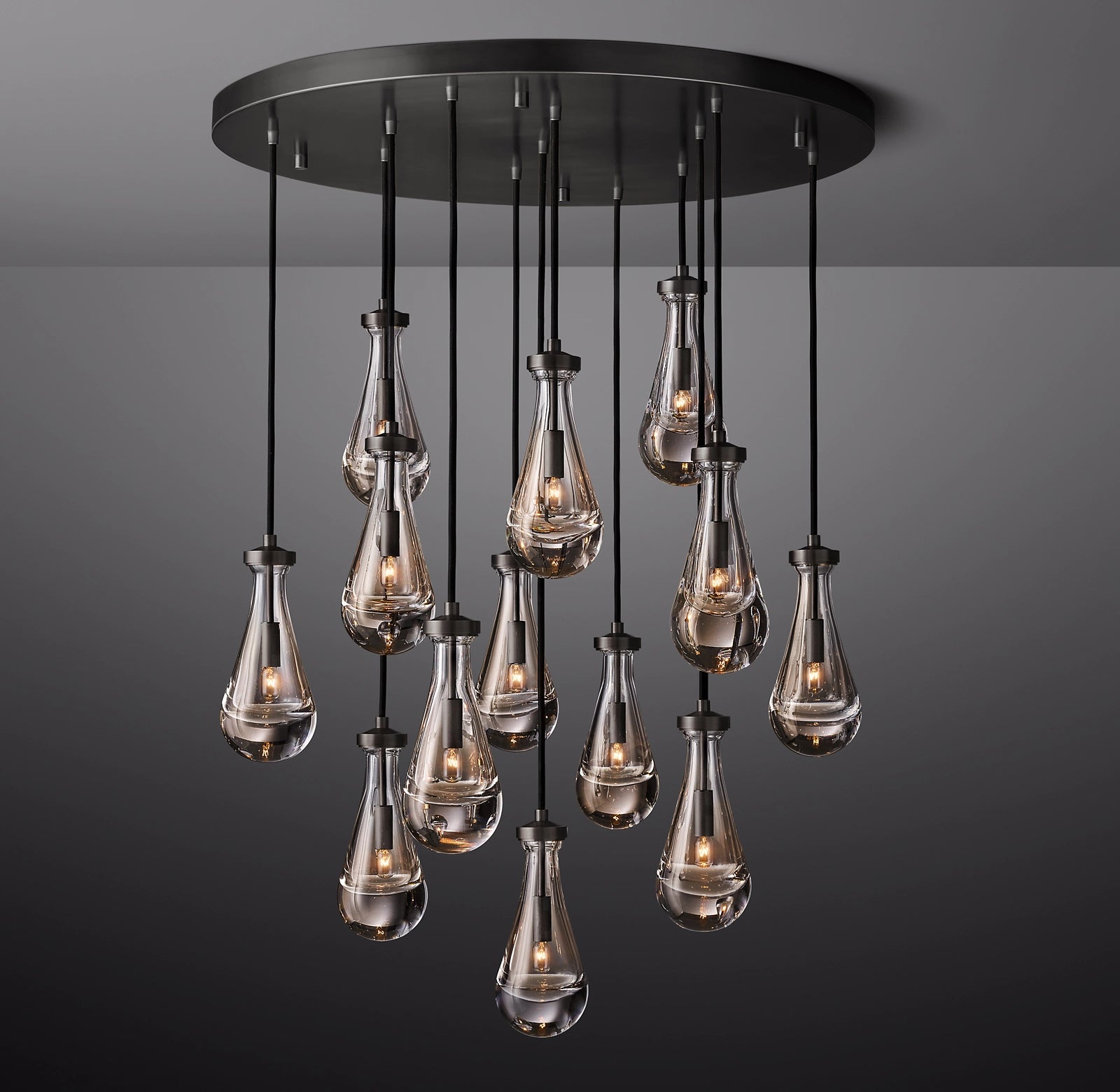 WOMO Raindrop Glass Round Chandelier – Ava
