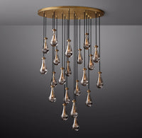 WOMO Raindrop Glass Round Chandelier – Ava