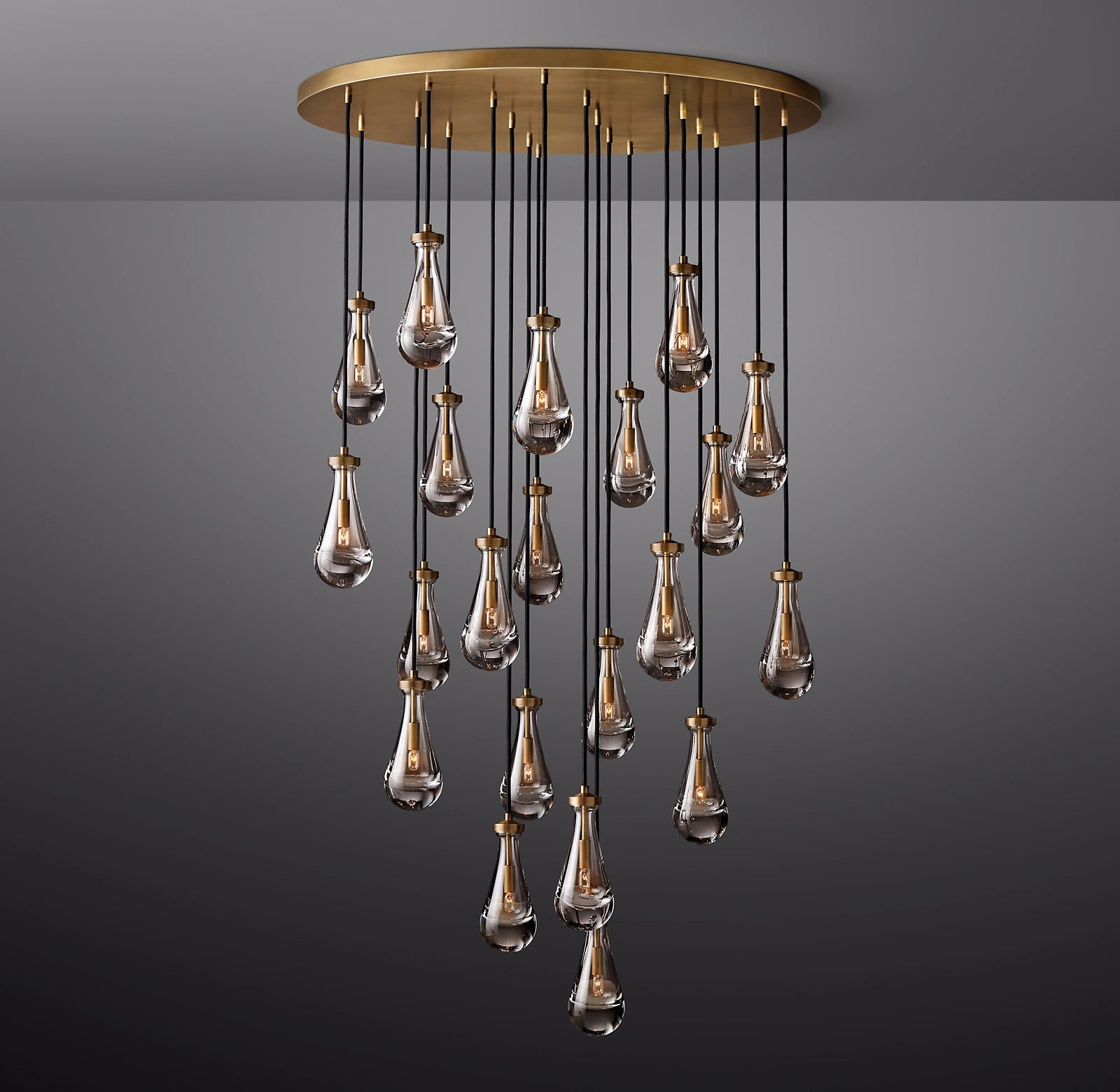 WOMO Raindrop Glass Round Chandelier – Ava