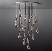 WOMO Raindrop Glass Round Chandelier – Ava
