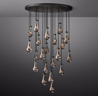 WOMO Raindrop Glass Round Chandelier – Ava