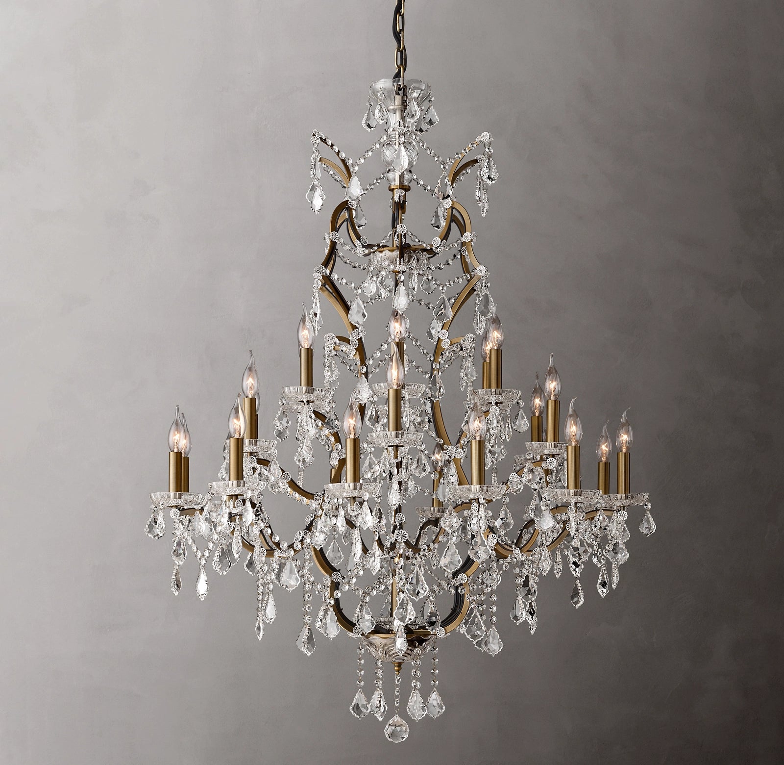 WOMO Candelabra Crystal Chandelier - Rococo