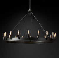 WOMO Vintage Filament Bent Tip Candle Round Chandelier - Camino