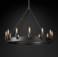 WOMO Vintage Filament Bent Tip Candle Round Chandelier - Camino