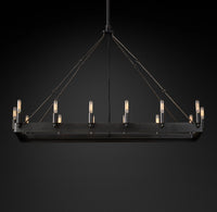 WOMO Filament Tubular Candle Rectangular Chandelier - Camino