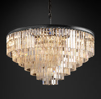 WOMO Crystal Prism Tiered Chandelier - Odeon
