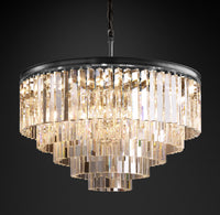 WOMO Crystal Prism Tiered Chandelier - Odeon