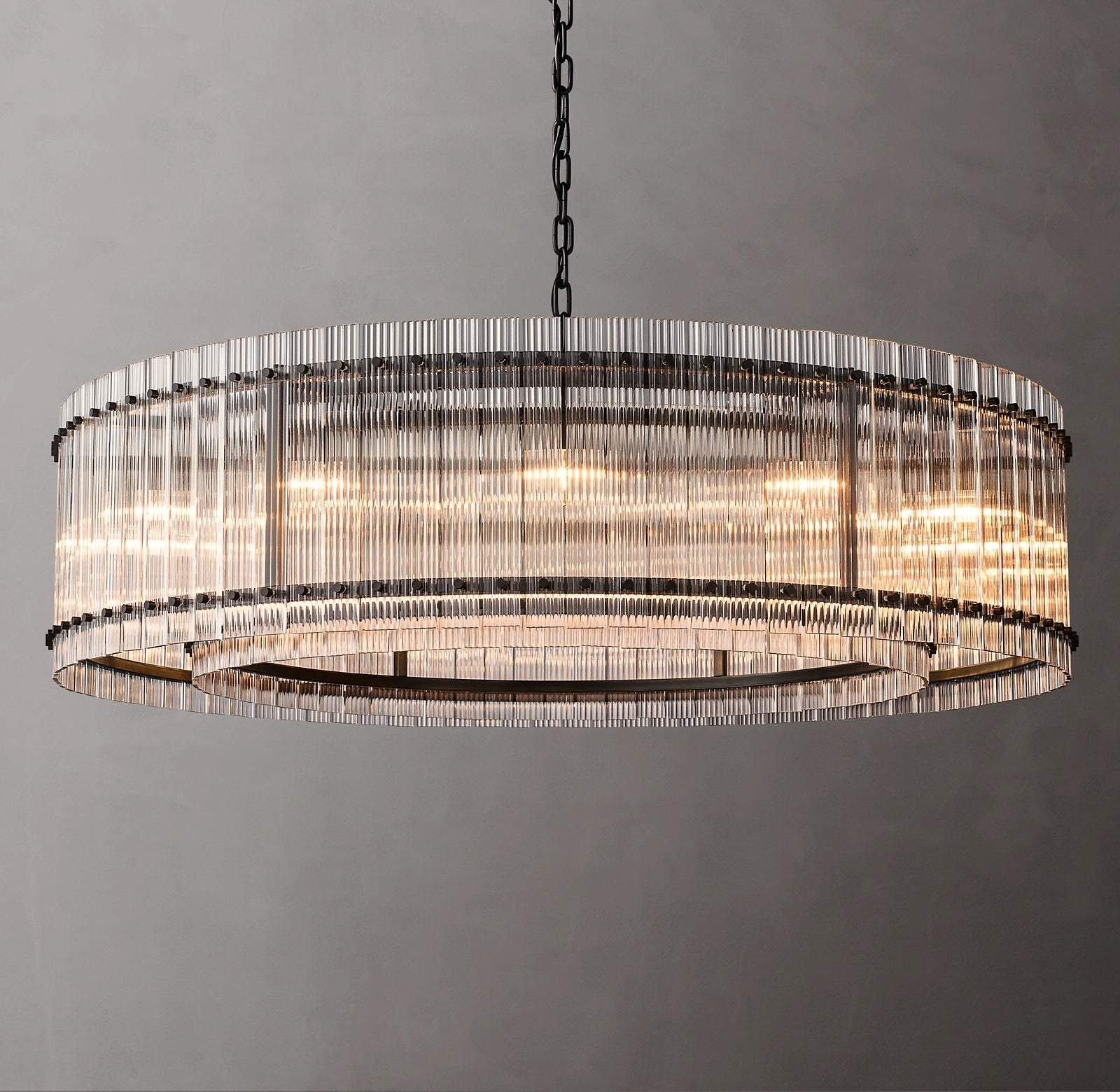 WOMO Ribbed Glass Round Chandelier - San Marco