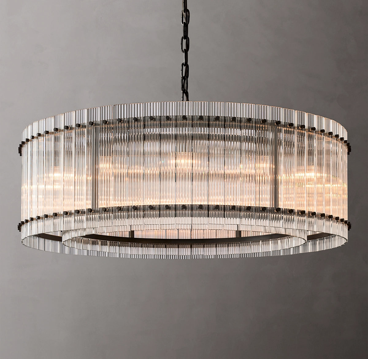 WOMO Ribbed Glass Round Chandelier - San Marco