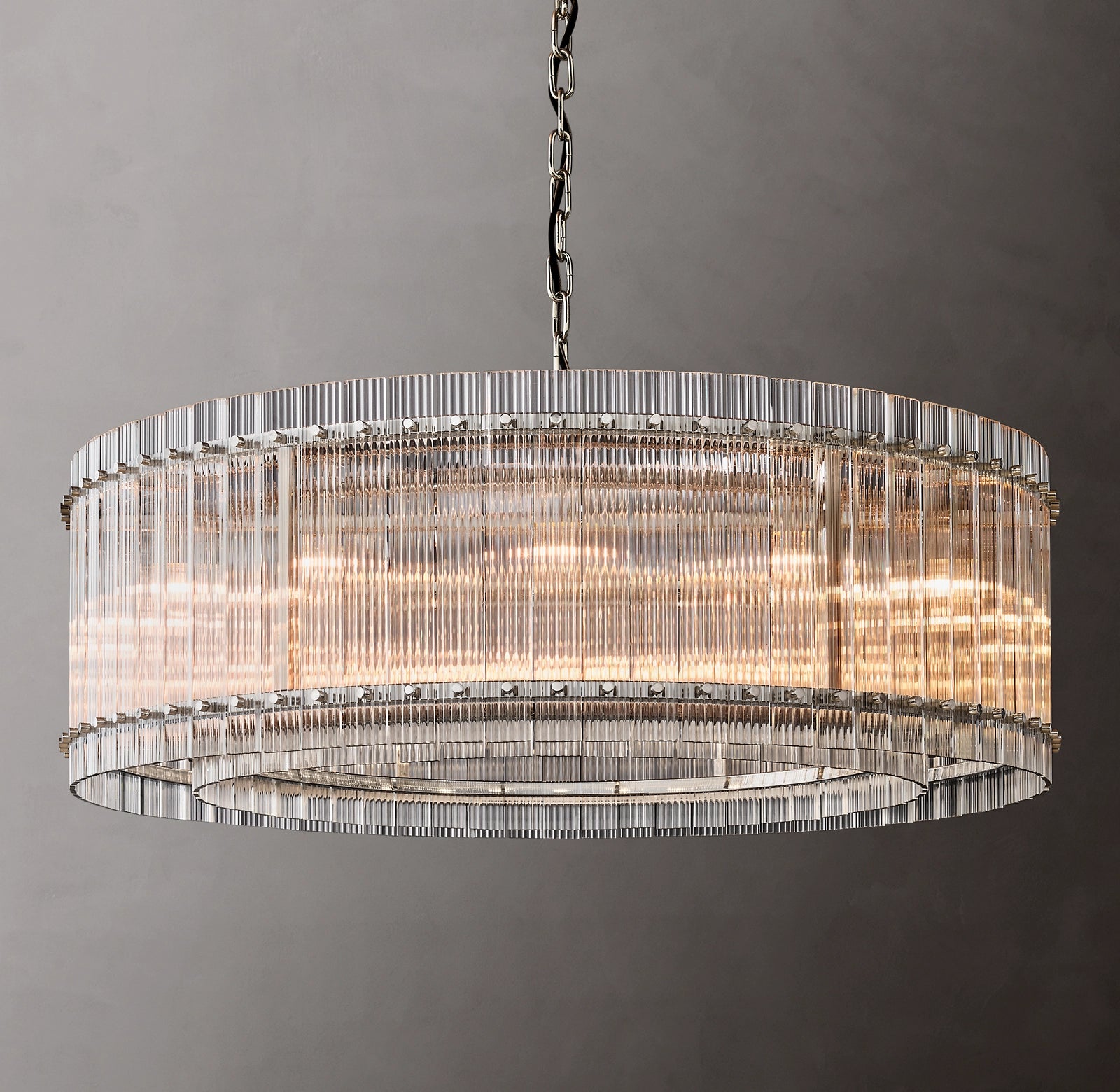 WOMO Ribbed Glass Round Chandelier - San Marco