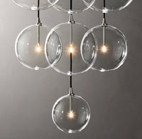 WOMO Blown Glass Globe Cluster Chandelier - Mobile
