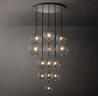 WOMO Blown Glass Globe Cluster Chandelier - Mobile