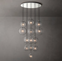 WOMO Blown Glass Globe Cluster Chandelier - Mobile