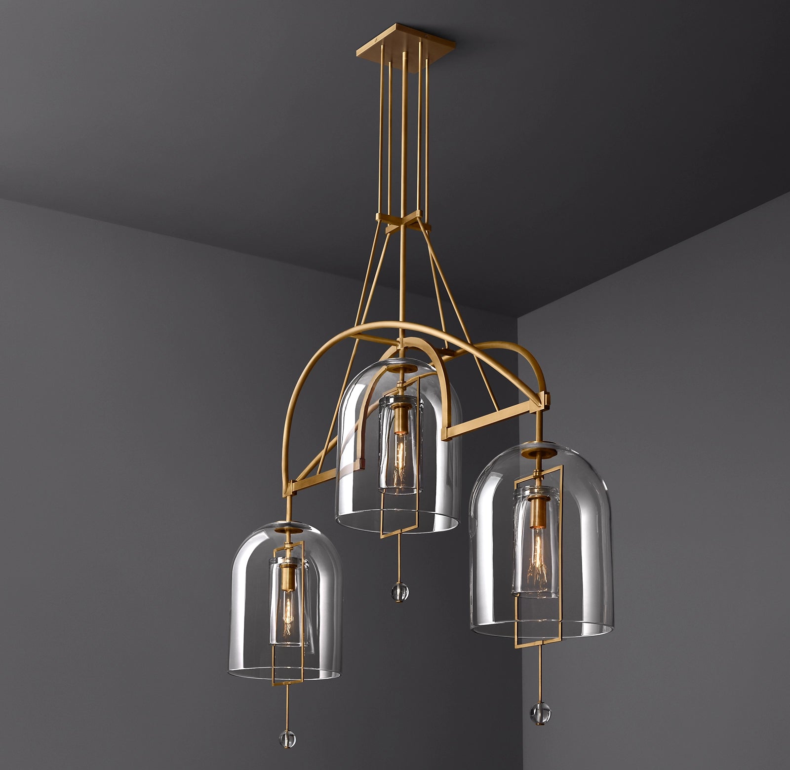 WOMO Bell Glass Linear Chandelier - Fulcrum