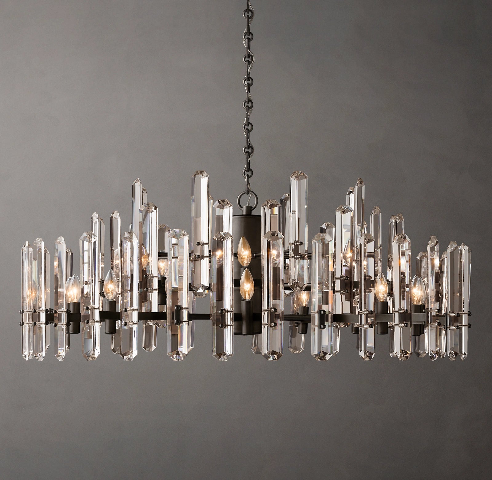 WOMO Crystal Prism Round Chandelier - Bonnington