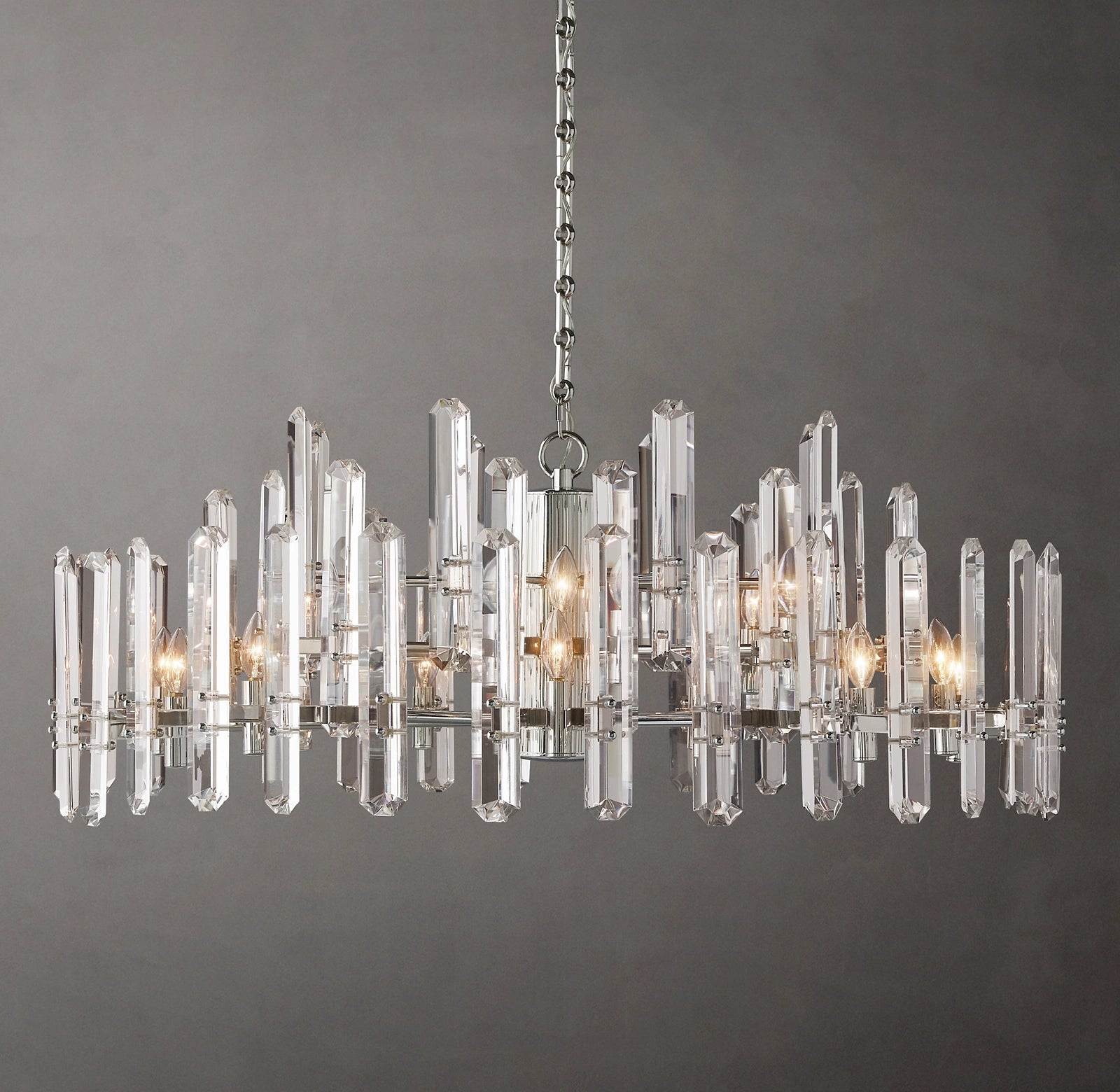 WOMO Crystal Prism Round Chandelier - Bonnington