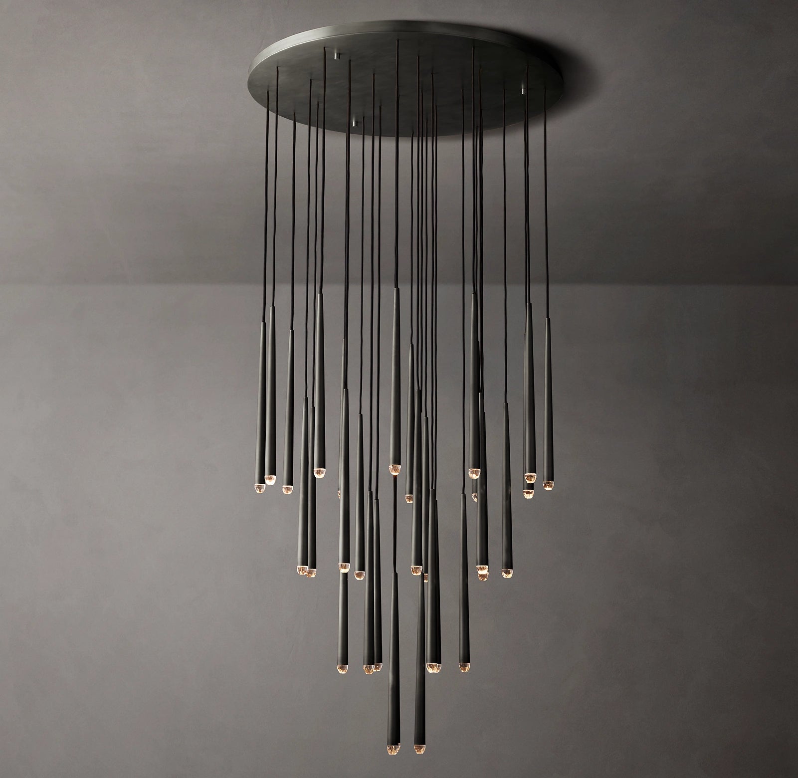 WOMO Pin Cascading Round Chandelier - Aquitaine