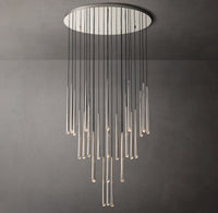 WOMO Pin Cascading Round Chandelier - Aquitaine