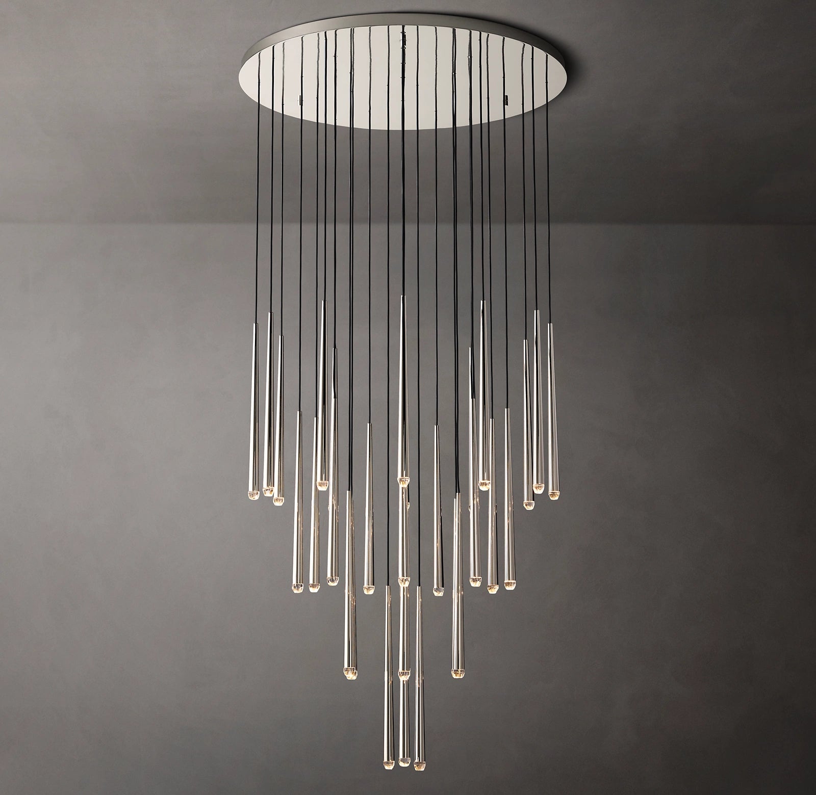WOMO Pin Cascading Round Chandelier - Aquitaine