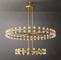 WOMO 60 Inch Hexagonal Crystal Tiered Chandelier – Arcachon