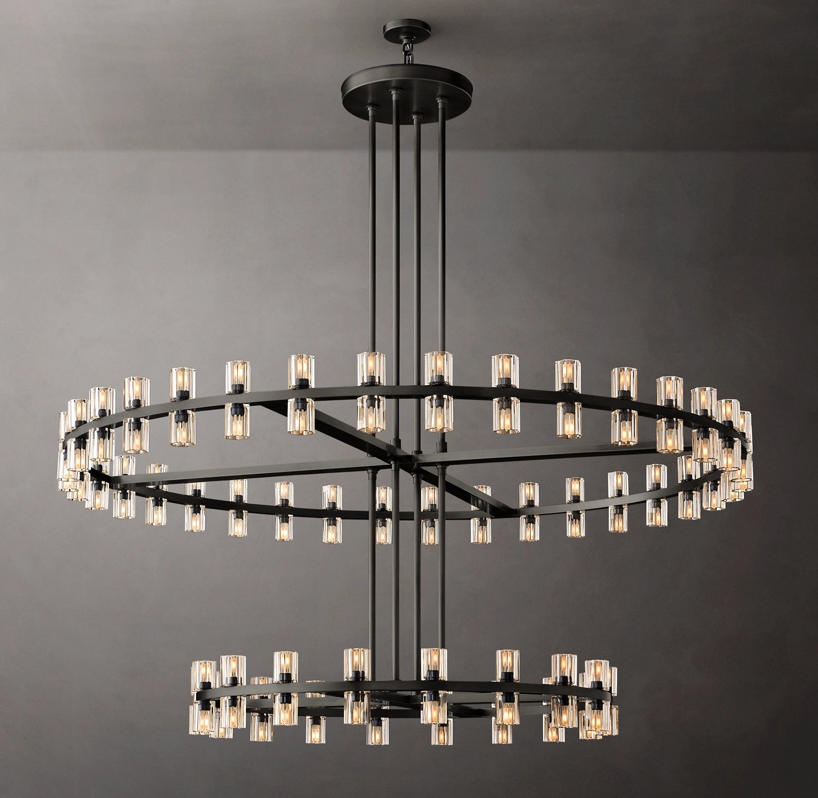 WOMO 60 Inch Hexagonal Crystal Tiered Chandelier – Arcachon