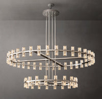 WOMO 60 Inch Hexagonal Crystal Tiered Chandelier – Arcachon