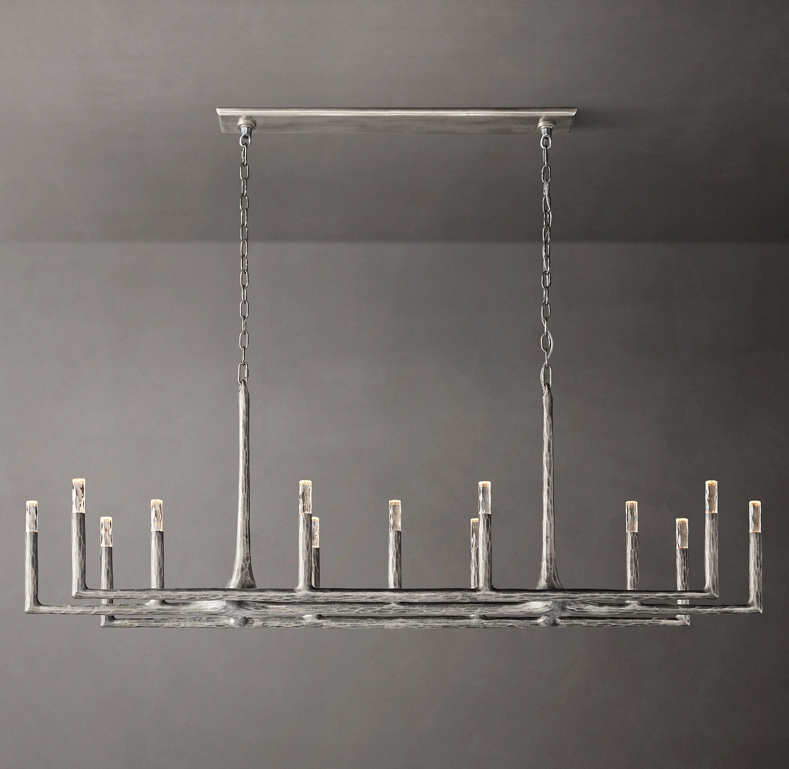 WOMO Forged Candlestick Linear Chandelier - Thaddeus