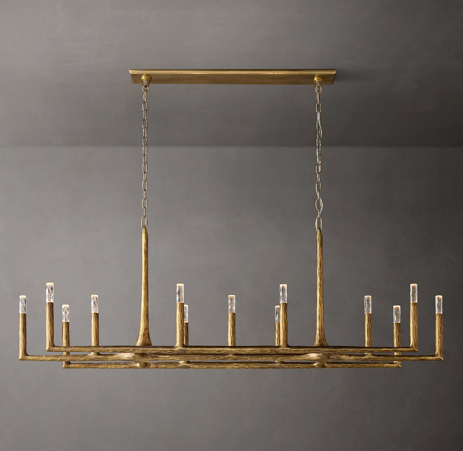 WOMO Forged Candlestick Linear Chandelier - Thaddeus