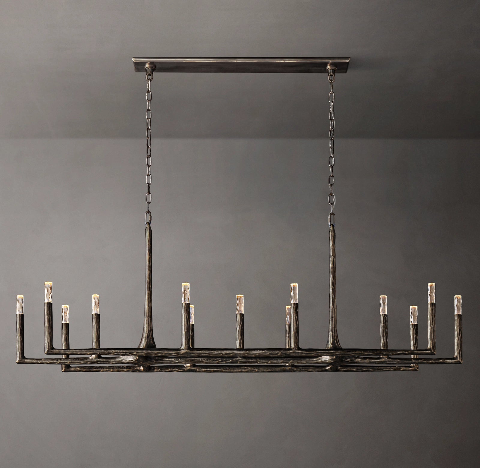 WOMO Forged Candlestick Linear Chandelier - Thaddeus