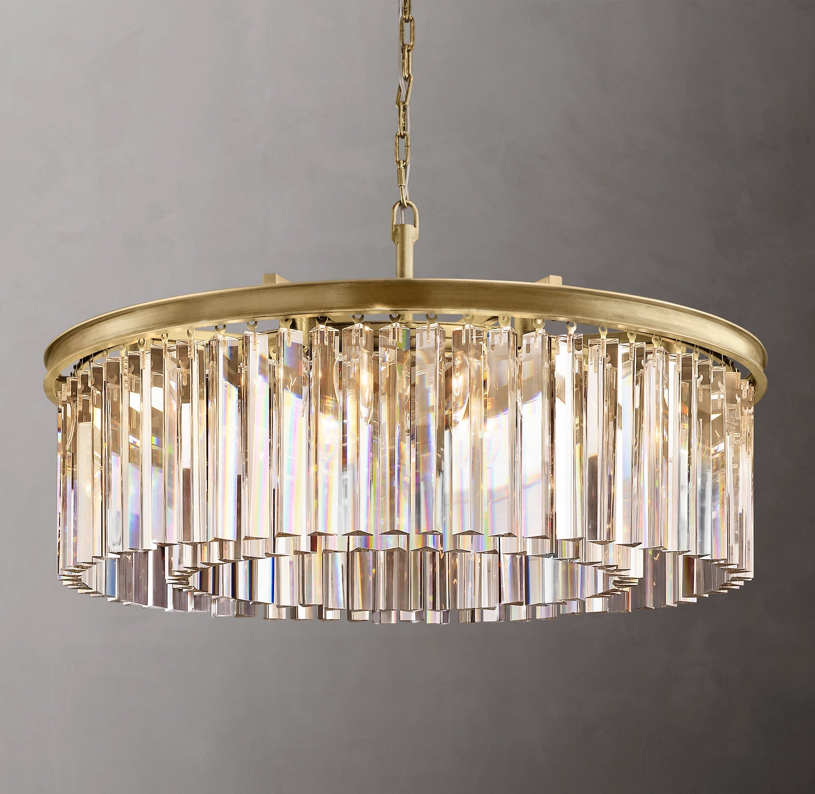WOMO Crystal Prism Round Chandelier - Rhys