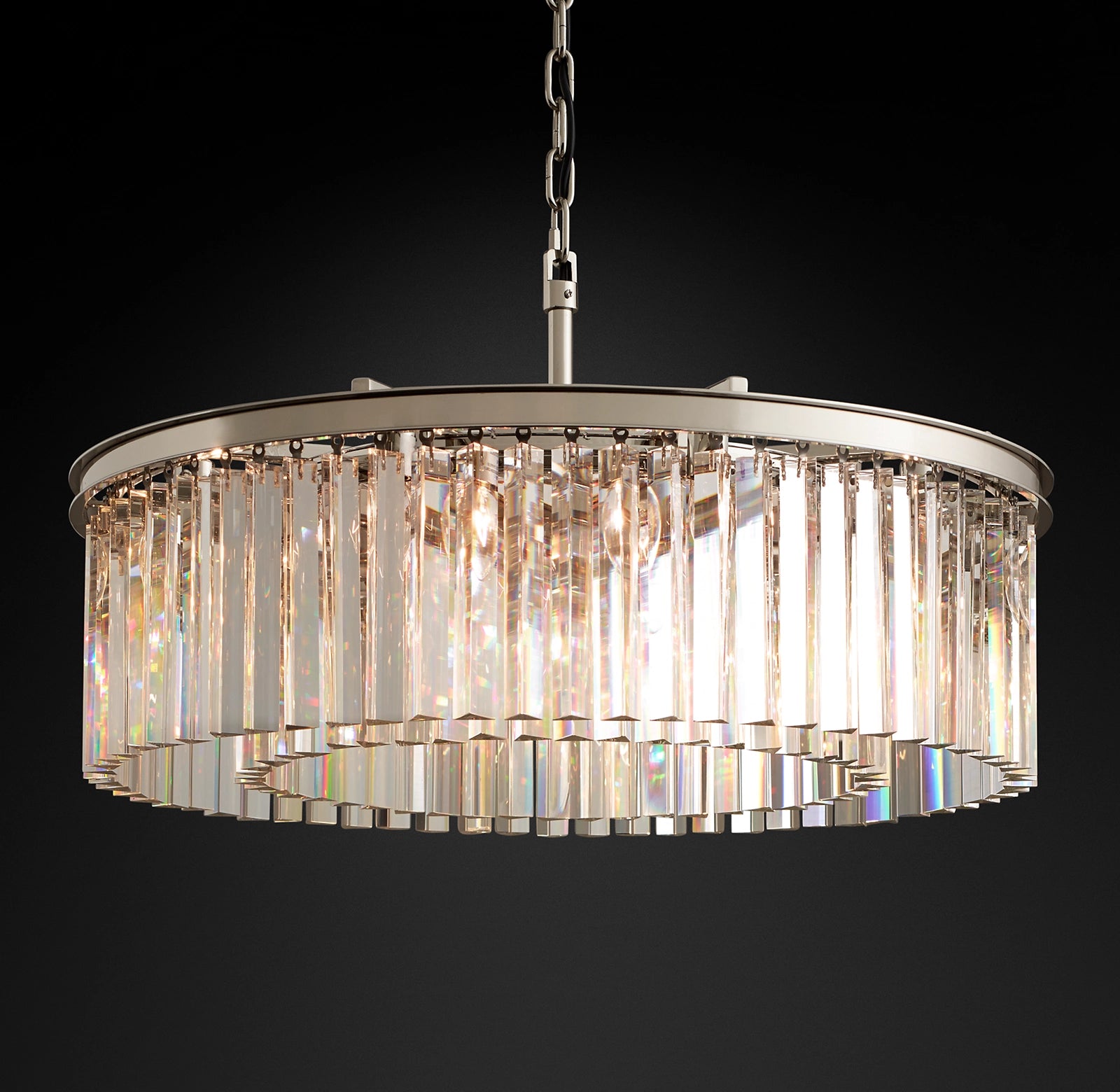 WOMO Crystal Prism Round Chandelier - Rhys