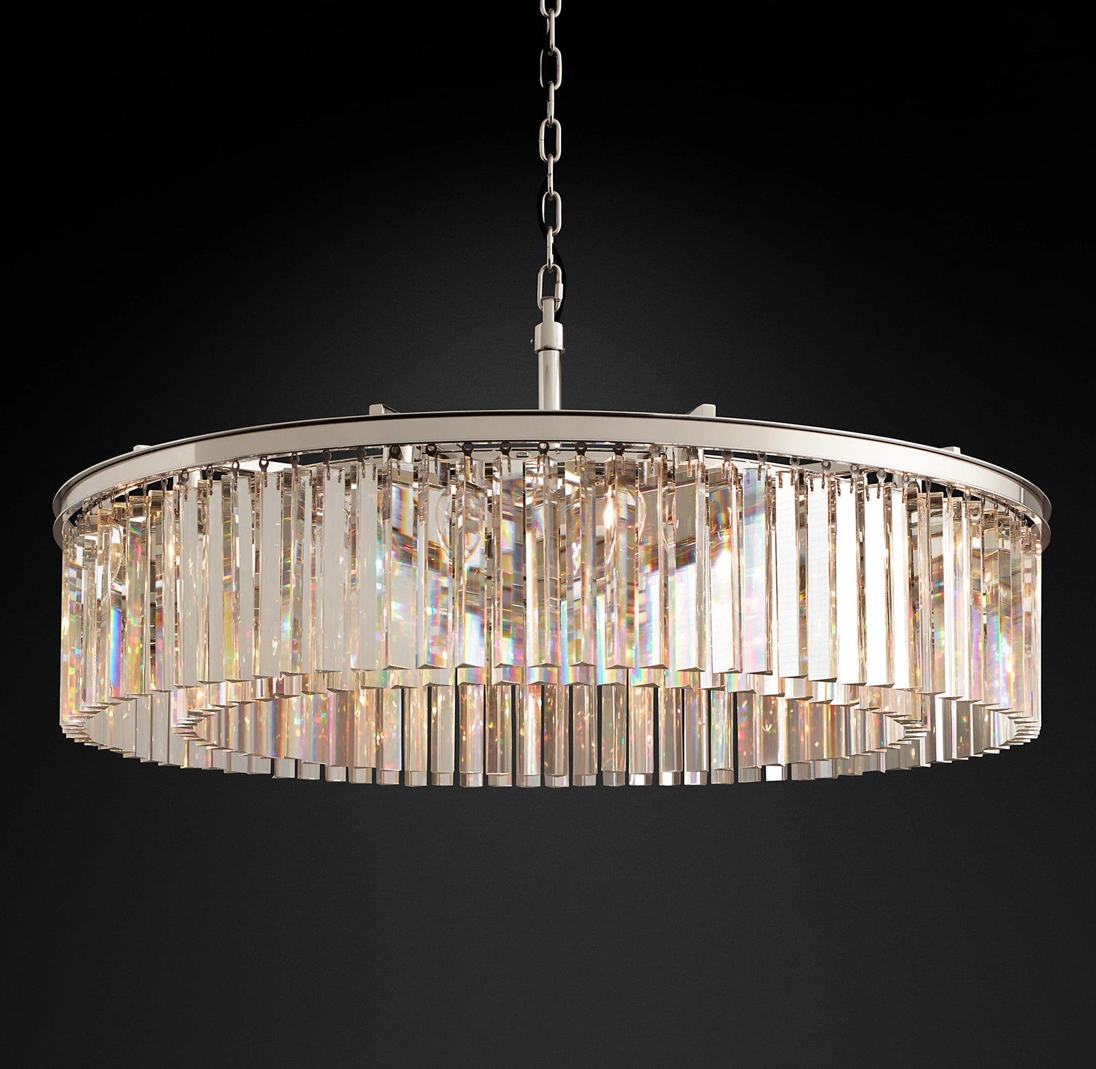 WOMO Crystal Prism Round Chandelier - Rhys