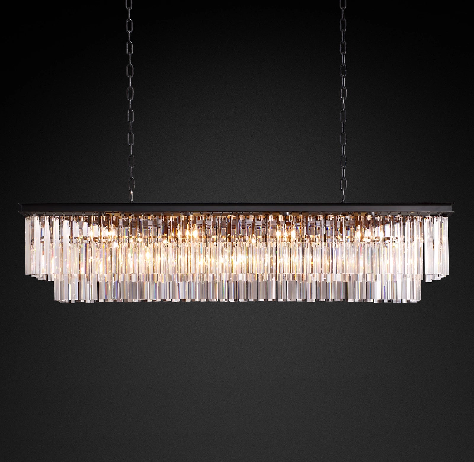 WOMO Crystal Prism Rectangular Chandelier - Odeon