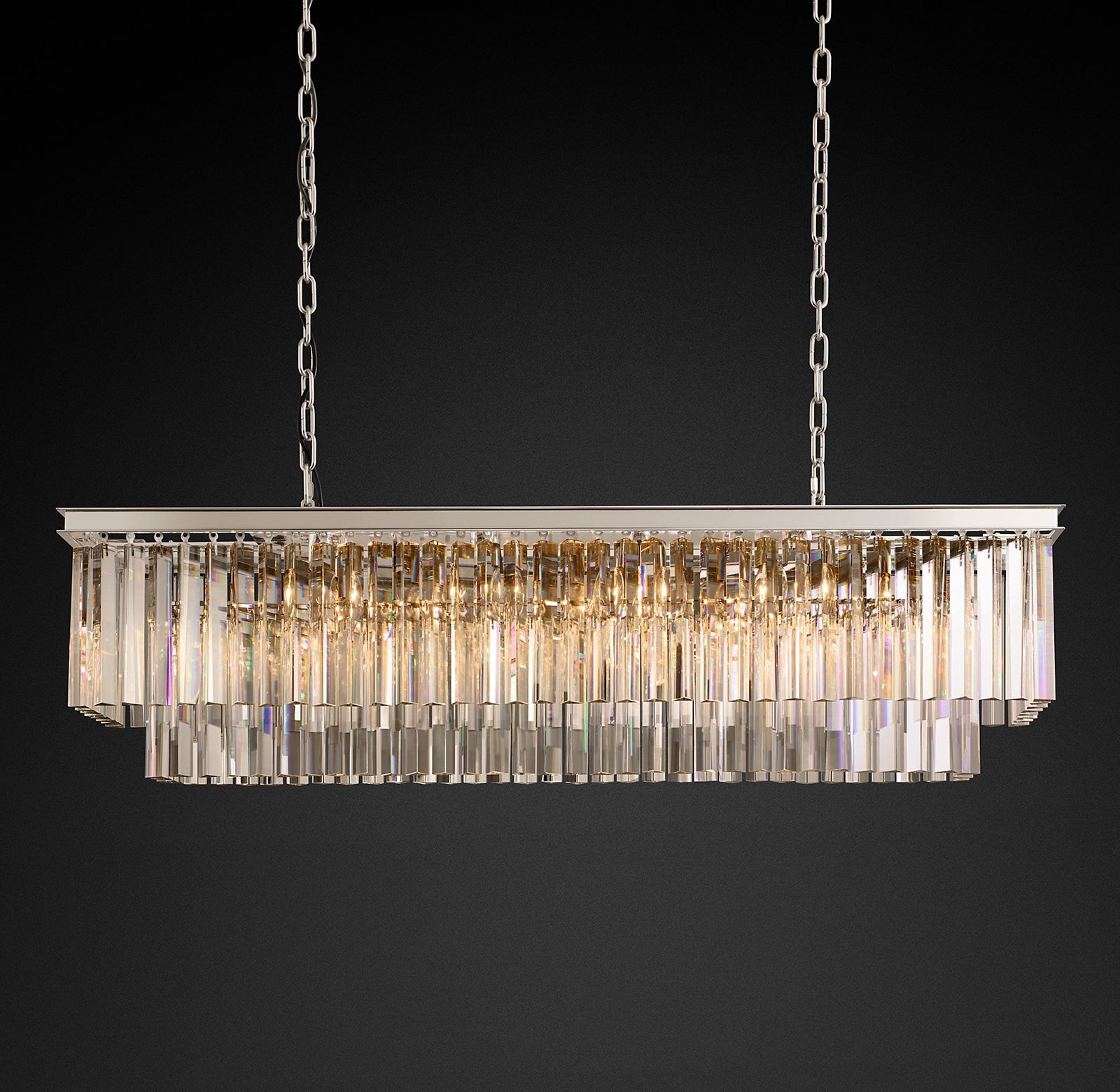 WOMO Crystal Prism Rectangular Chandelier - Odeon