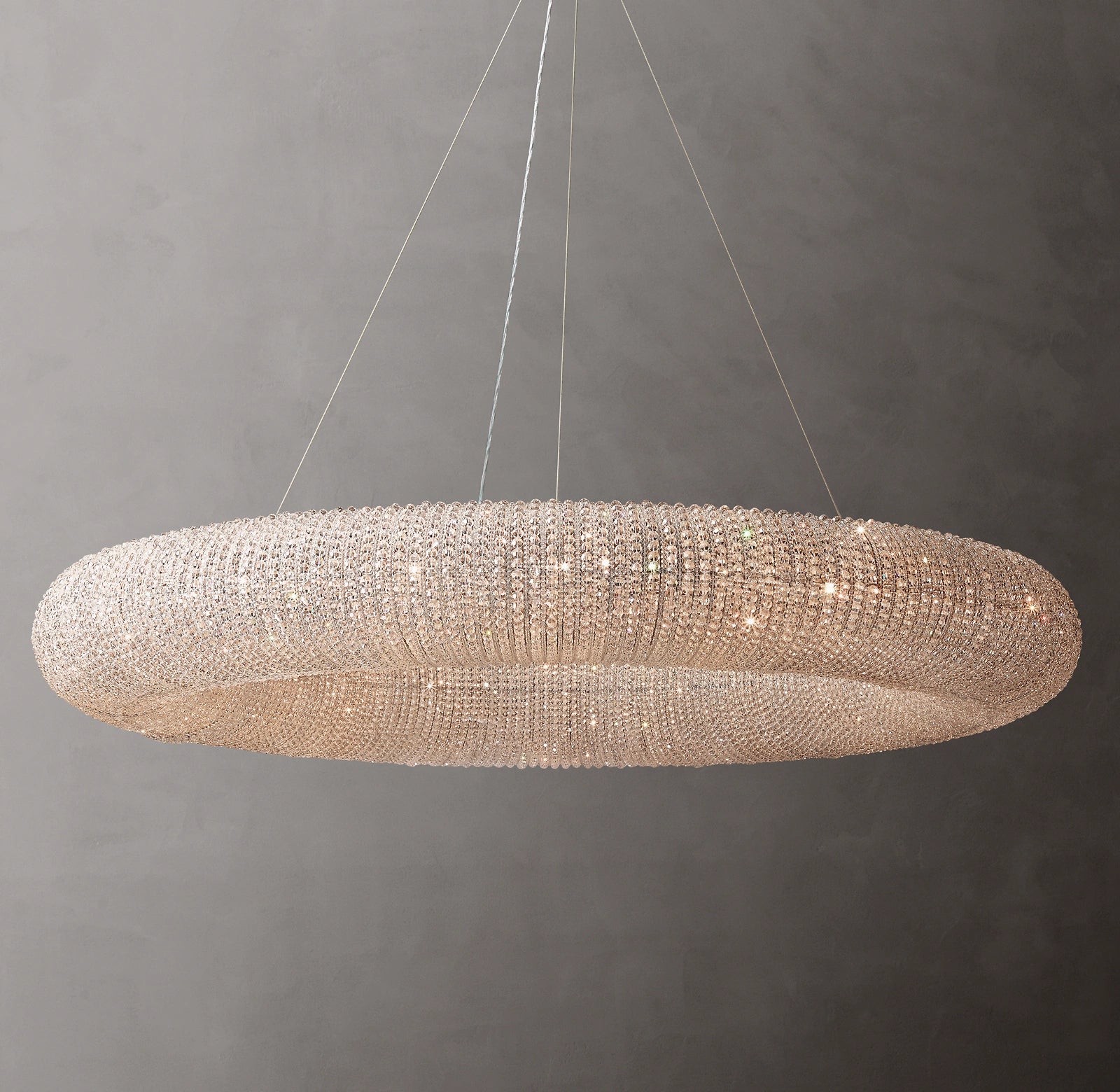 WOMO Crystal Bead Round Chandelier - Halo