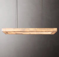 WOMO Lueur Rectangular Alabaster Chandelier - Rivage