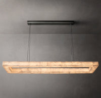 WOMO Lueur Rectangular Alabaster Chandelier - Rivage