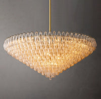 WOMO Clear Murano Glass Tiered Chandelier - Chiara