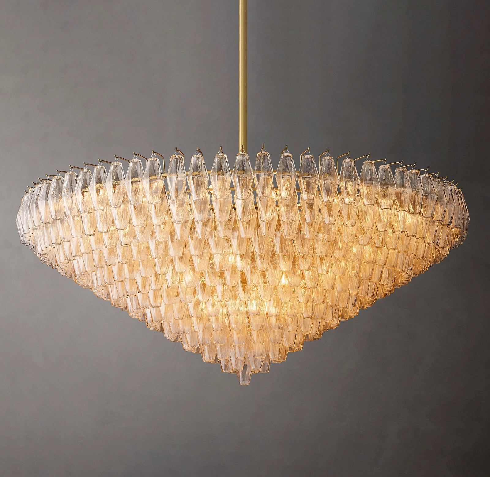 WOMO Clear Murano Glass Tiered Chandelier - Chiara