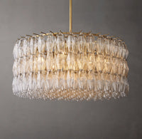 WOMO Clear Murano Glass Round Chandelier - Chiara