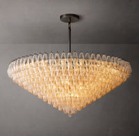 WOMO Clear Murano Glass Tiered Chandelier - Chiara