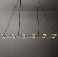 WOMO Globe Crystal Rectangular Chandelier - Eclatant