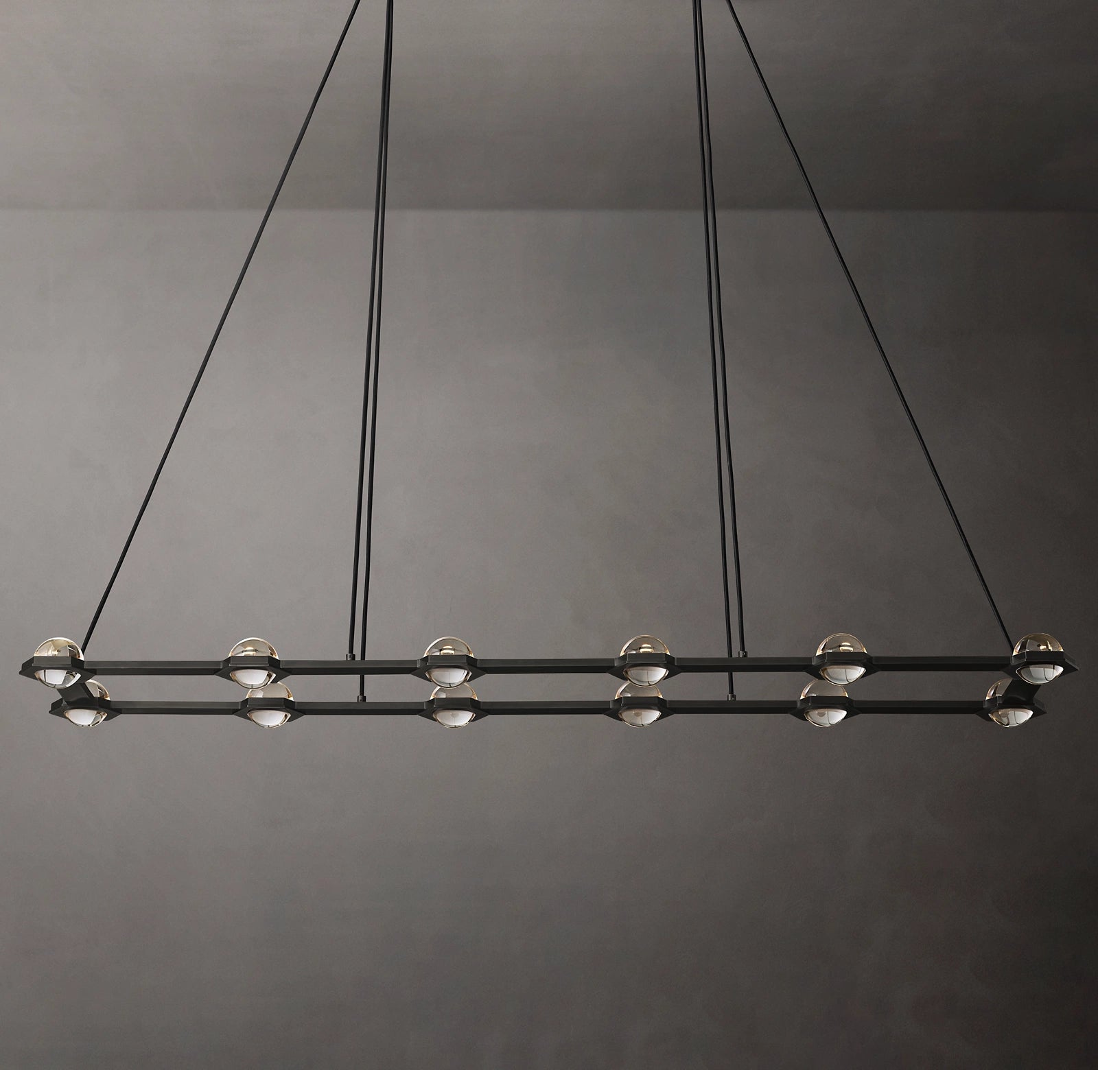 WOMO Globe Crystal Rectangular Chandelier - Eclatant