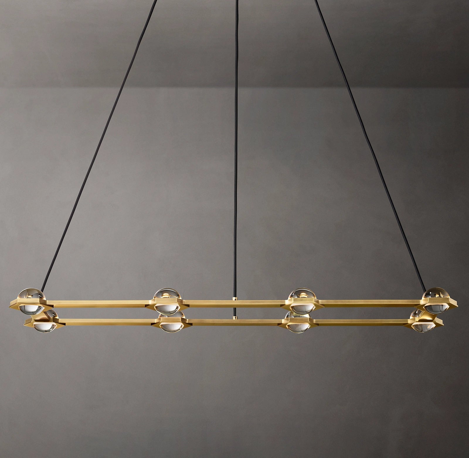 WOMO Globe Crystal Rectangular Chandelier - Eclatant