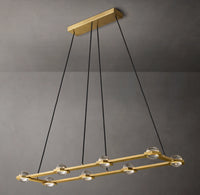 WOMO Globe Crystal Rectangular Chandelier - Eclatant